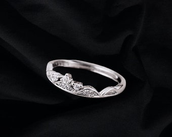 Diamond Crown Silver Ring