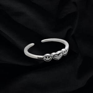 Emoji Silver Ring, Instagram Trendy Jewelry, Insta Inspo TikTok Fashion Style, Internet Trends, Gift for Girlfriend, Friend Gift