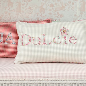 Liberty of London luxury personalised cushions for children and babies