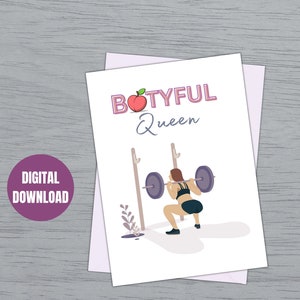 Bootyful Gym Card| Gym Buddy Geschenke | Gym Karte für Sie | Geburtstagskarte | Lustige Gym Karte| Fitness Karte| Druckbare Gym Karte |Digitaler Download