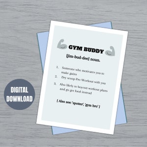 Gym lifting Card| man Gym Gifts | Gym Card for Him | Birthday Card | Funny Gym Card| Fitness Card| Printable Gym Card | Digital Download
