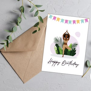 Tessera palestra donna nera/Regali palestra/Tessera palestra per ragazza nera/Biglietto di compleanno/Carta palestra divertente/Carta fitness/Carta palestra stampabile/Download digitale