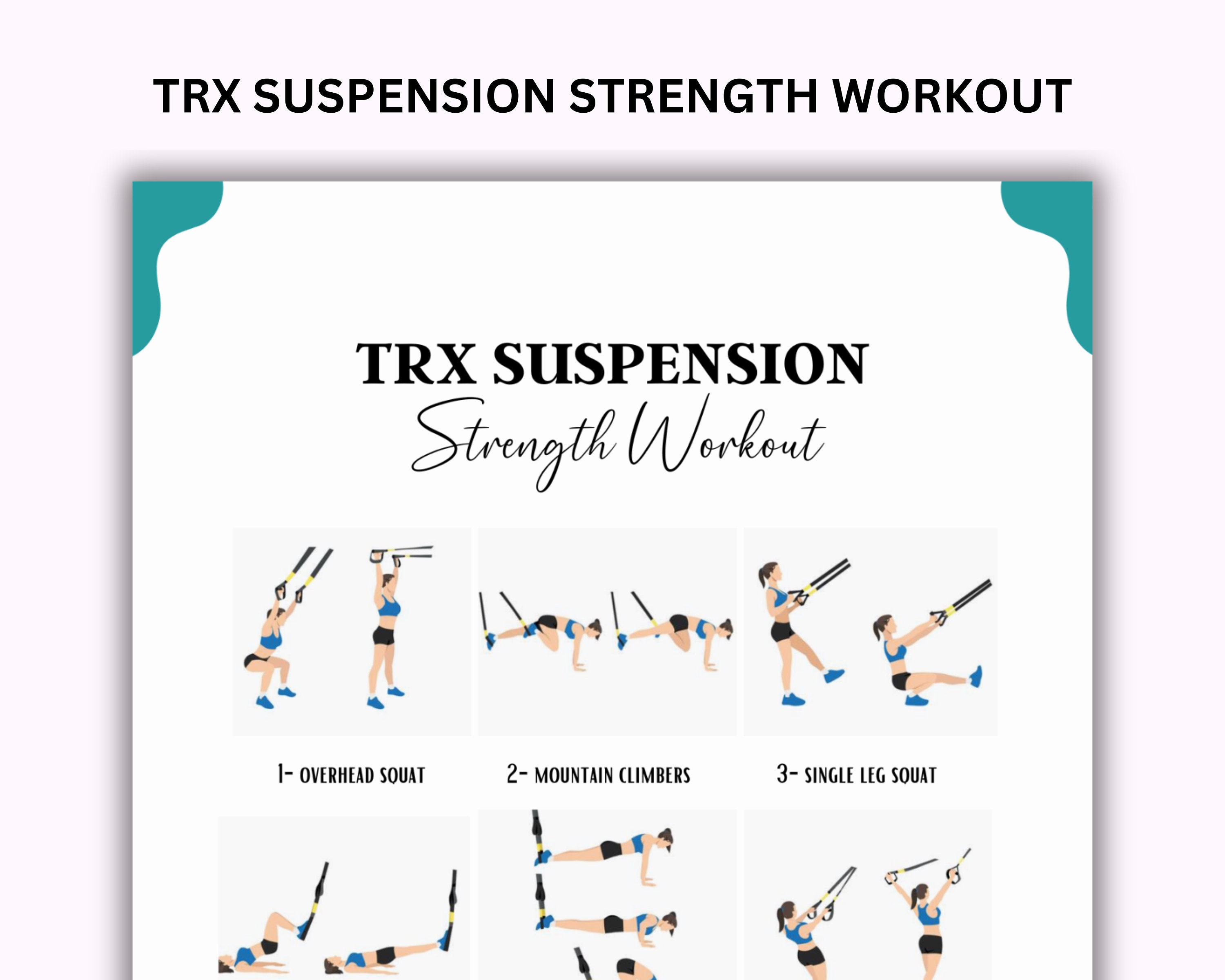 TRX Suspension Exercise Guide, Trx Workout, TRX Fitness Challenge, Flat  Stomach Workout, Printable Trx Exercise, Instant Download PDF A4&us - Etsy  UK