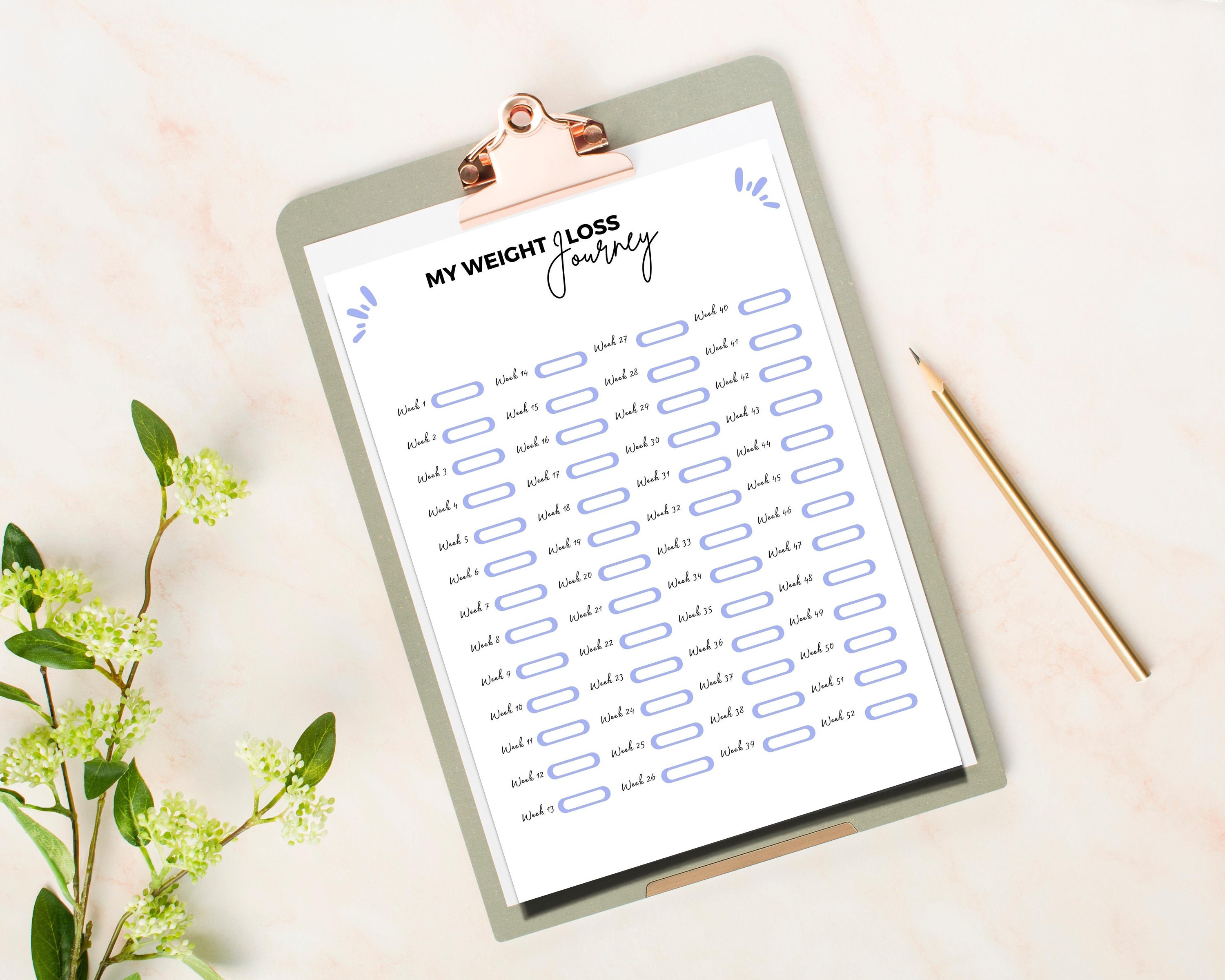 Weekly Weigh In Tracker