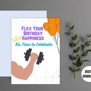 Gym Lifting Card| man Gym Gifts | Gym Card for Him | Birthday Card | Funny Gym Card| Gym Birthday | Printable Gym Card | Digital Download