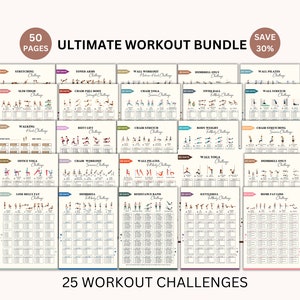Ensemble d'exercices complets du corps, Entraînement complet du corps, Guide de mise en forme, Ensemble d'exercices d'entraînement, Entraînement imprimable Fitness, Entraînement à domicile PDF