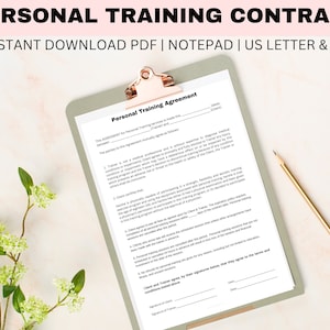 Personal Training contract| Client Intake Form| Training services Agreement| Personal Trainer Template| Personal Training Forms| Digital PDF