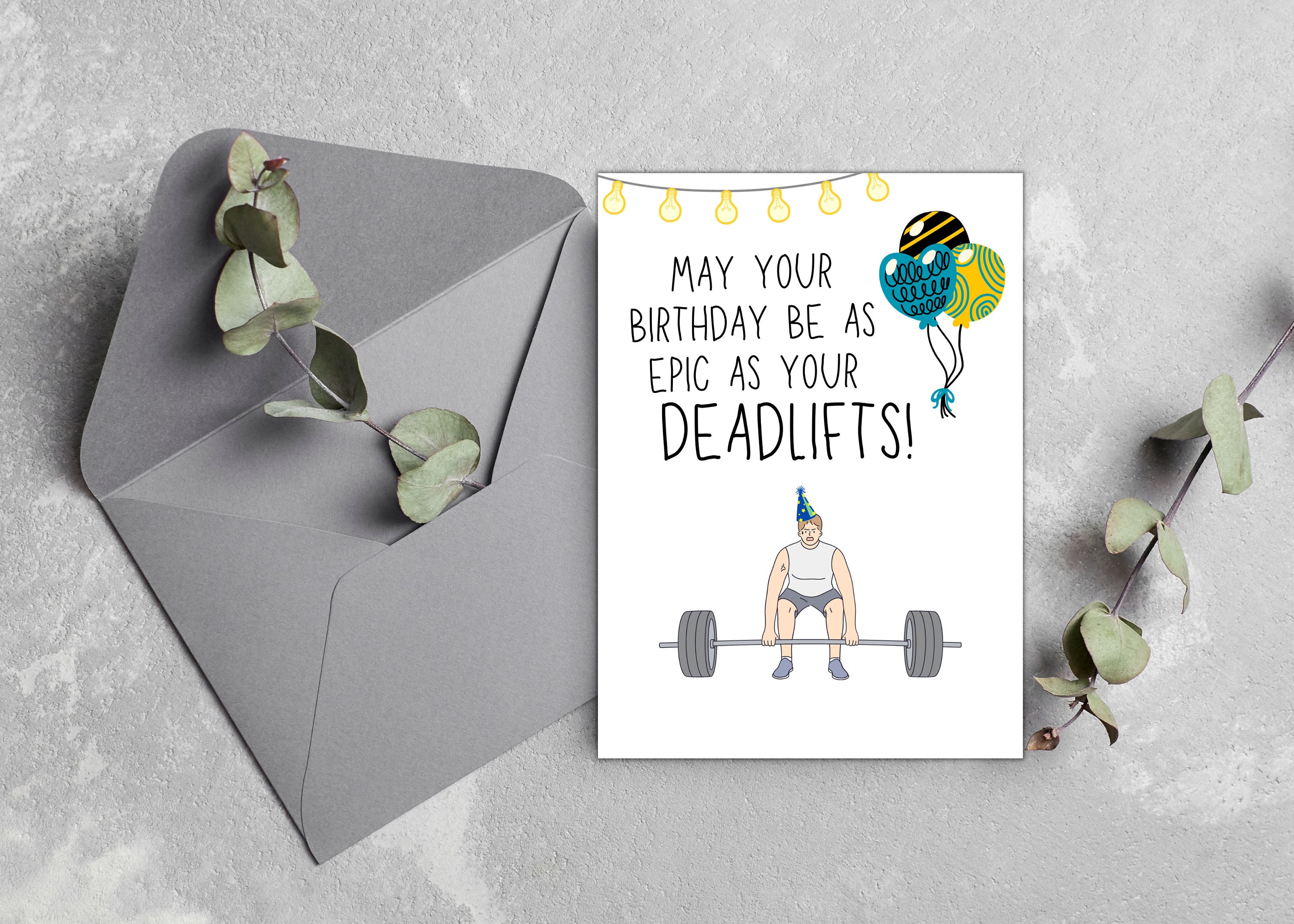 Fitnessstudio Geburtstagskarte, Gym Geschenke, Gym Karte für Ihn Sie