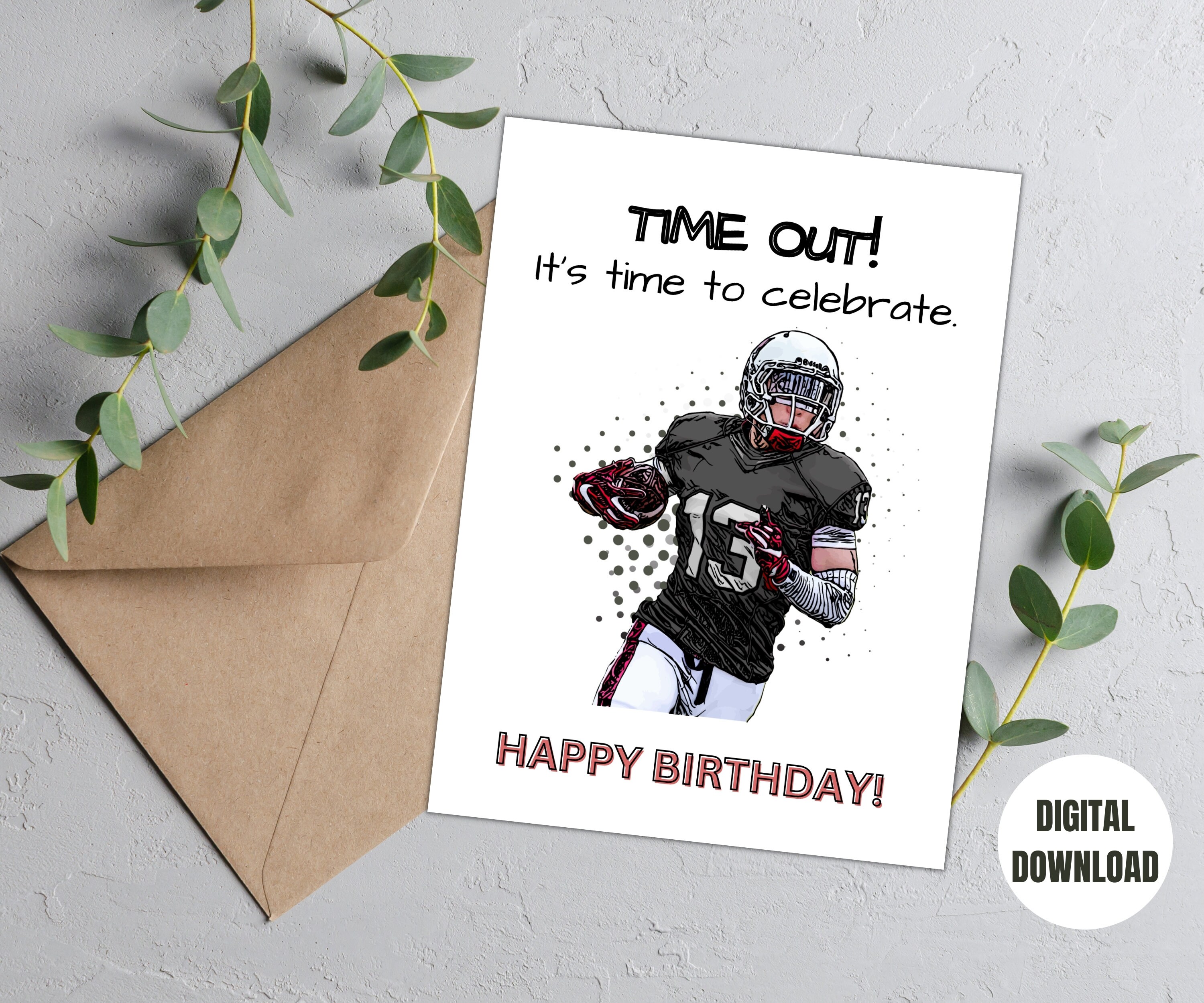 American Football Birthday Cards - UK - View #6