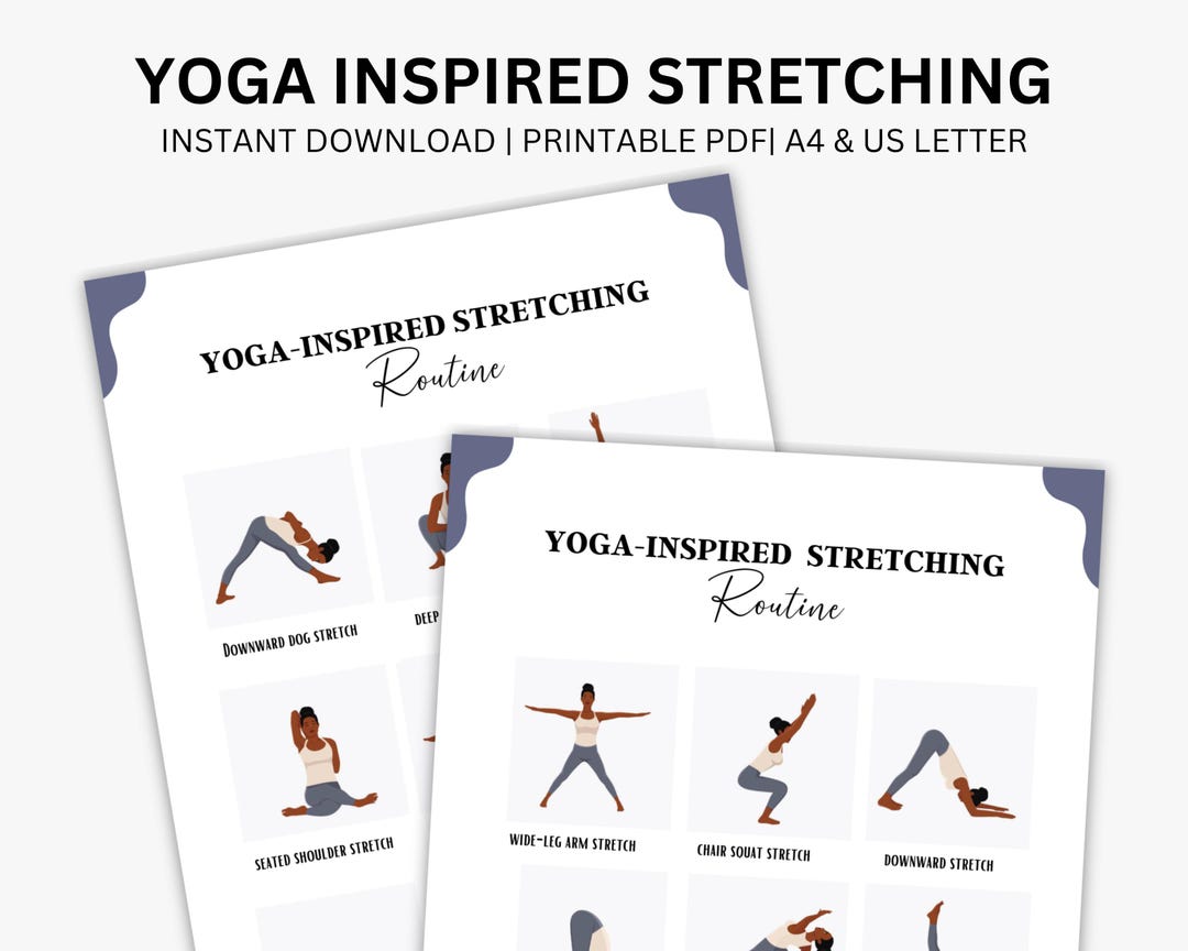 Mobility And Stretching Routine Chart.pdf Stretching & Mobility Workout Printable Poster, at Home Yoga ...