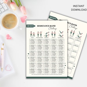 30 Day Resistance Band Exercise Challenge, Resistance Band Workout ...