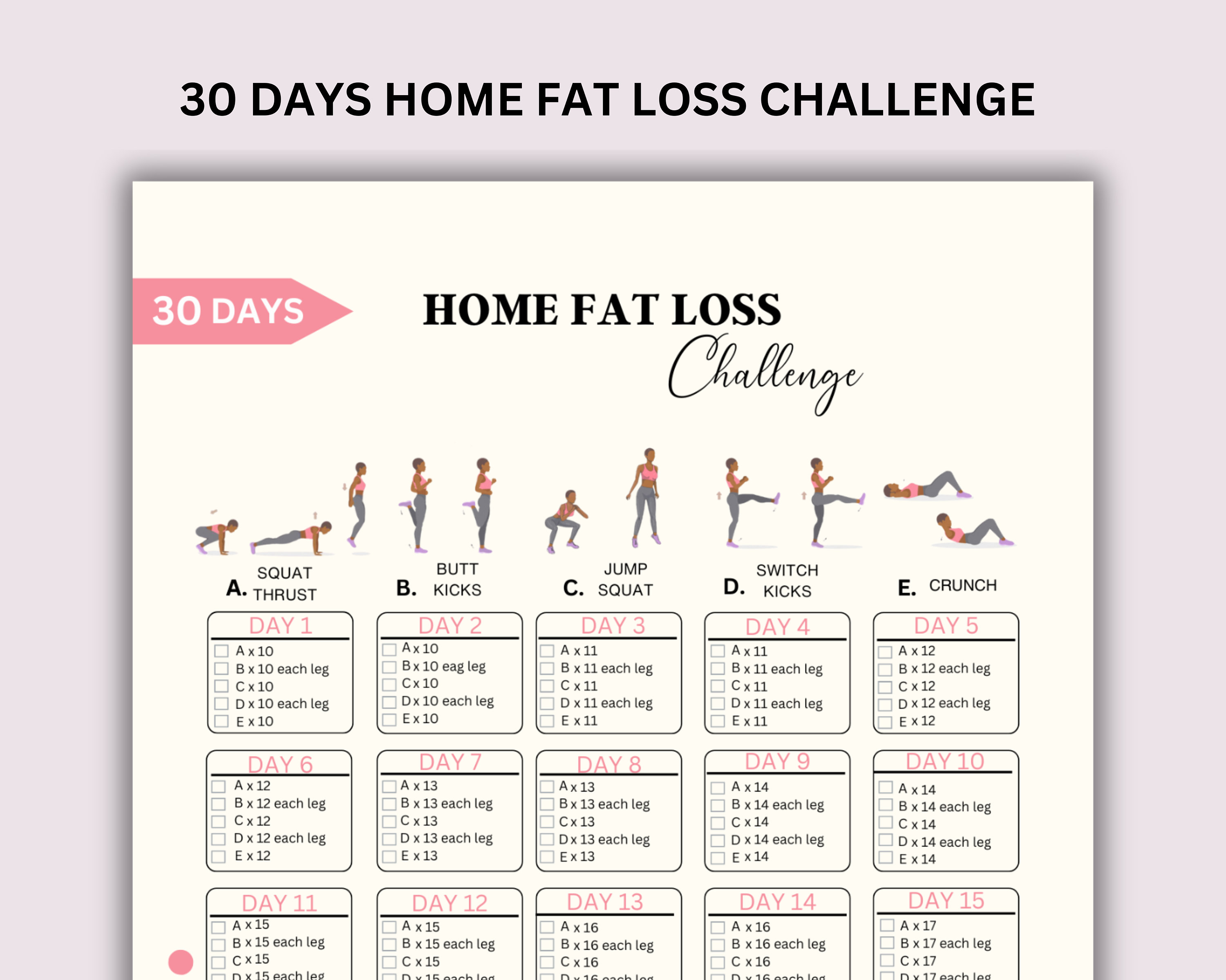 30 day home workout challenge to lose weight hotsell