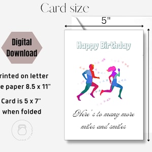 Running Card| Runner Birthday Card| Runner Gifts| Marathon Card ...