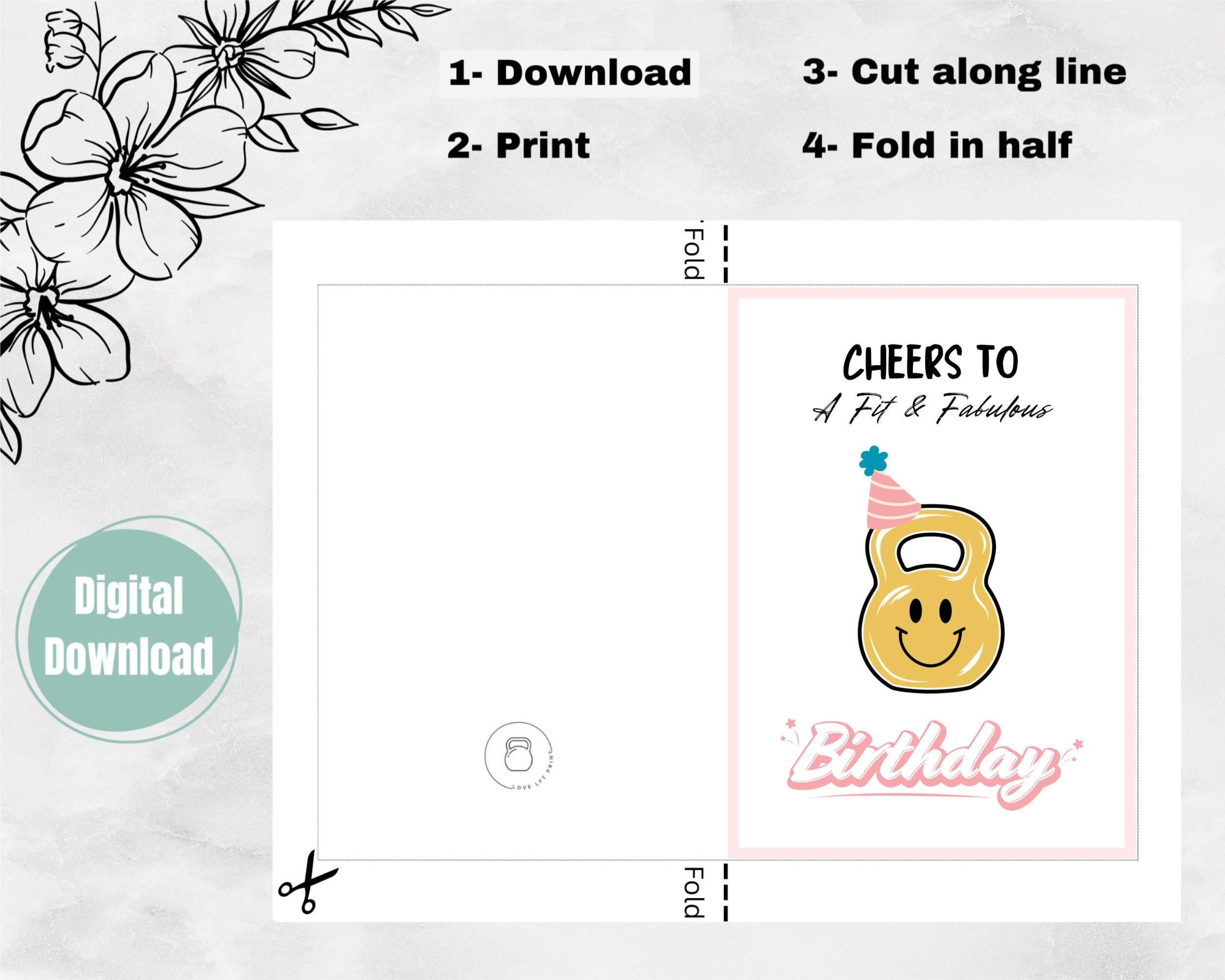 Birthday Card Fernz Fitness Tracker - How Many Glasses Of Wine