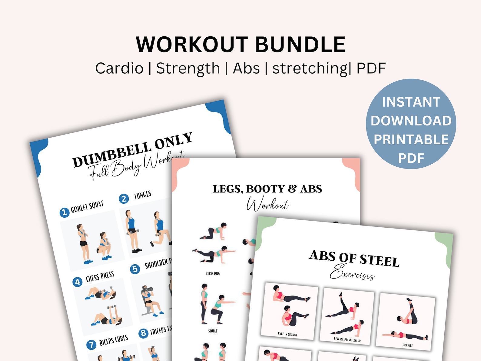 Full Body Exercise Workout Bundle, Full Body Workouts, Fitness Guide ...