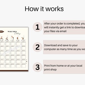 30 Day Wall Yoga Challenge, Wall Yoga, Quick Yoga Wall Exercise Guide, Wall Pilates, Wall workout guide, Workout Digital, Wall Fitness,PD image 6