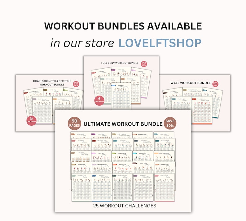 30 Day Chair Workout Seniors Challenge, Full Body Exercise Guide, Chair Workout Challenge, Workout Digital, Summer Body, PDF, A4 & US letter image 9