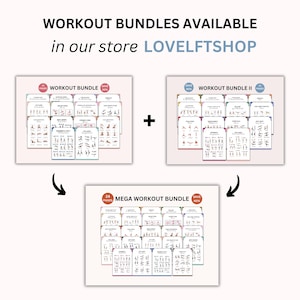Pode incluir: Tr&ecirc;s pacotes de treino com diferentes n&uacute;meros de p&aacute;ginas e descontos diferentes. Os pacotes s&atilde;o intitulados "Workout Bundle", "Workout Bundle II" e "Mega Workout Bundle".