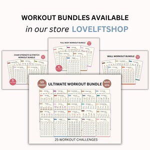Pode incluir: Um conjunto de pacotes de treino imprim&iacute;veis com diferentes rotinas de exerc&iacute;cios. Os pacotes incluem for&ccedil;a e alongamento na cadeira, corpo inteiro, parede e desafios de treino definitivos. O pacote de treino definitivo inclui 50 p&aacute;ginas e 25 desafios de treino. Poupe 30% no pacote de treino definitivo.