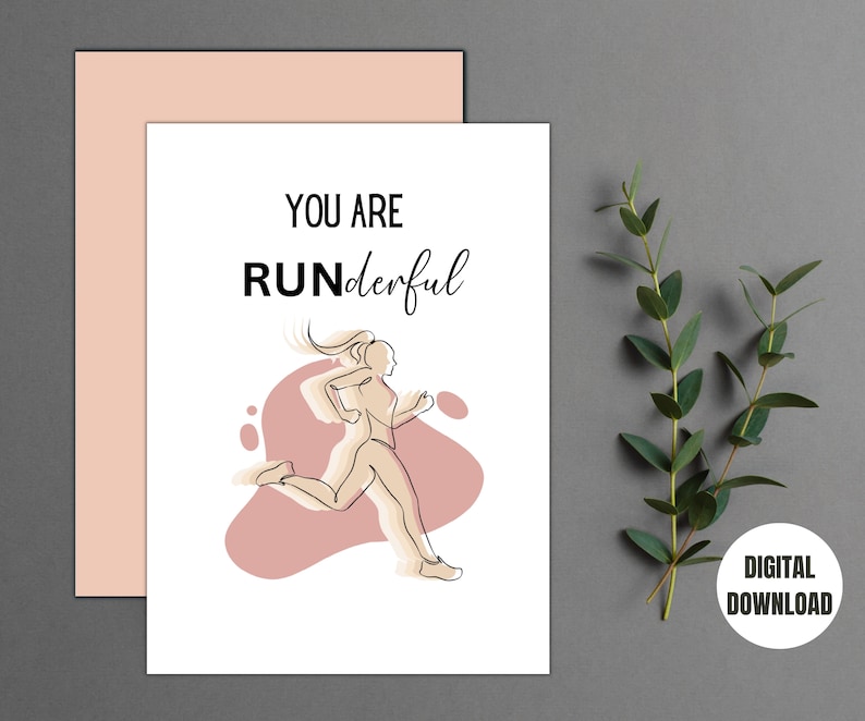 Runner Birthday Card Athlete Marathon Running Card for Runner Runner