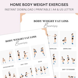 Full body Exercises, Fitness exercises, body shred guide, abs Workout, healthy challenge Tracker, Home Workout Guide Fitness Planner