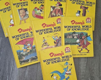 Vintage Disney Book Collection - Wonderful World of Knowledge