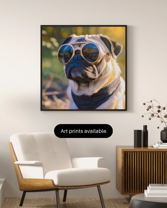 Cool Pug Sunglasses Print 