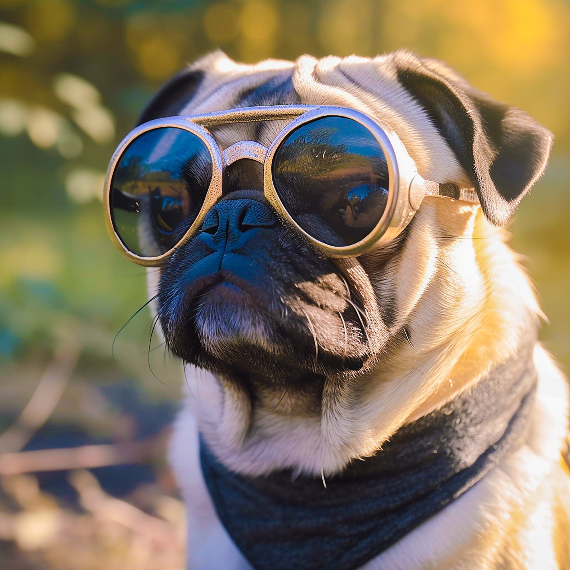 Cool Pug Sunglasses Print 