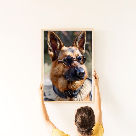 German shepherd wearing sunglasses online