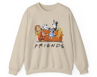 Bluey, Bluey characters, Bluey Friends, Friends, Bluey Friends Crewneck Sweatshirt