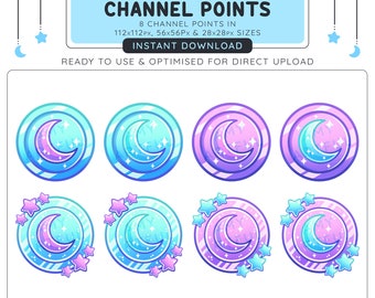 Twitch Channel Points / Emotes - Moon & Stars Coins Bundle