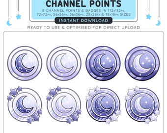 Twitch Channel Points / Emotes - Moon & Stars Coins Bundle