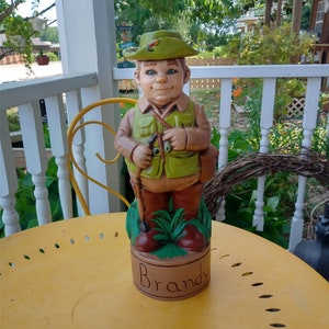 Vintage Handmade Fisherman Brandy Decanter ceramic Alberta Moldings