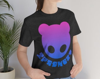 Ipaghost Classic Logo - Pink to Blue Gradient - Unisex Jersey Short Sleeve Tee