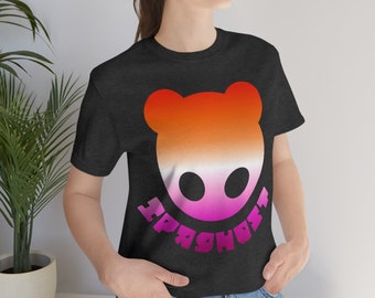 Ipaghost Classic Logo - Lesbian Pride - Unisex Jersey Short Sleeve Tee