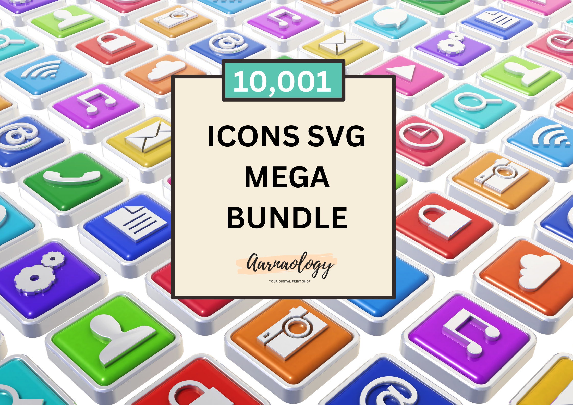 Icons SVG Mega Bundle 10,001 Icons, Icons PPT, Business Icons, Social ...
