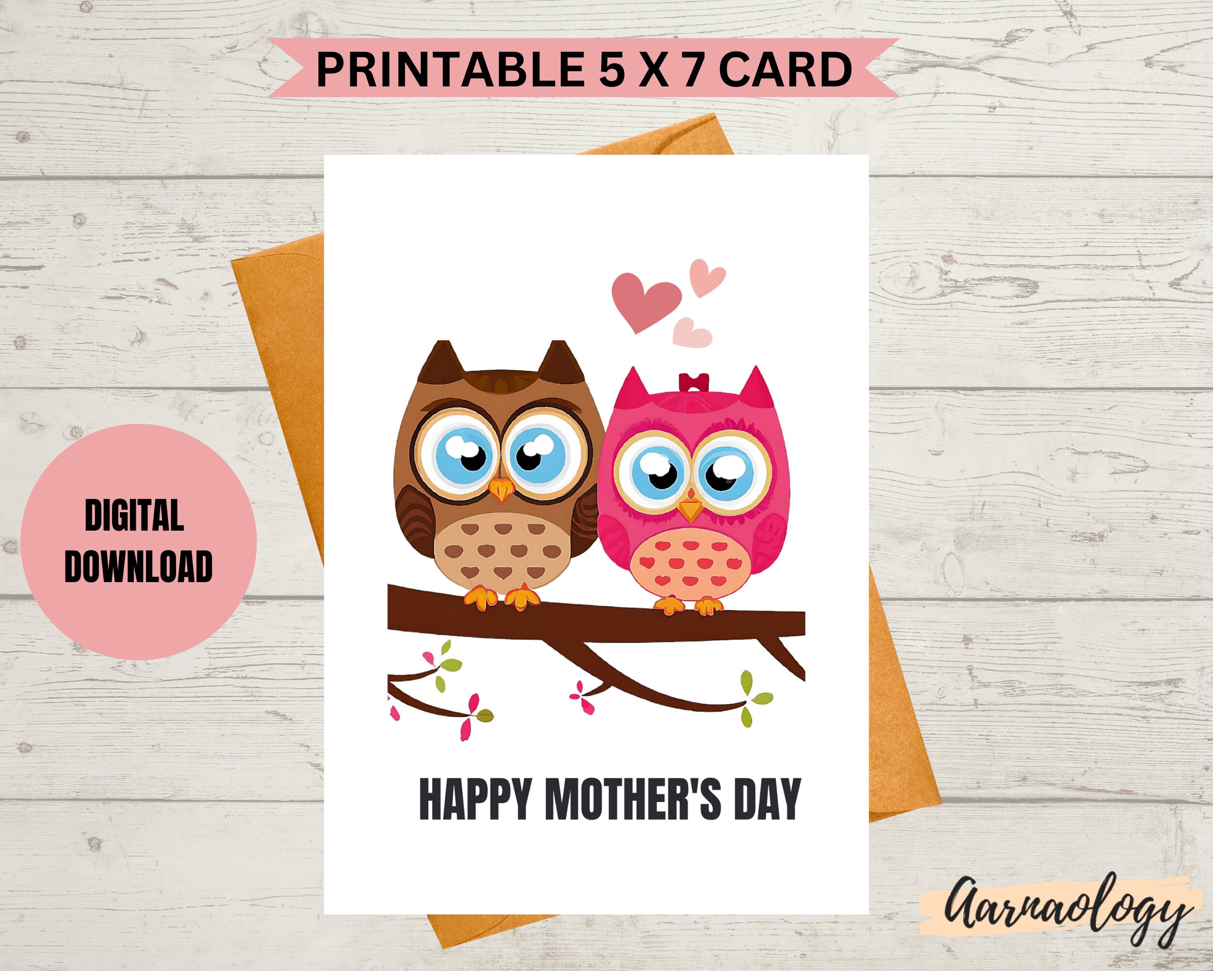 Printable Mothers Day Cards Owls