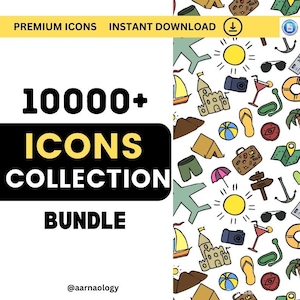 10 000+ ikoner Mega Bundle, Företag och sociala medier, Redigerbar PPT, SVG (Digital nedladdning)