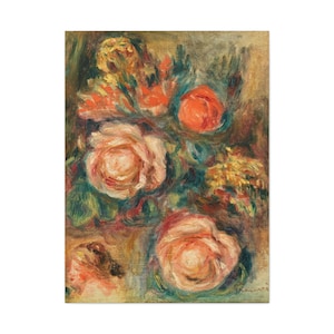 Bouquet of Roses, Pierre-Auguste Renoir, French Art, Masterpiece, Famous Painting, Canvas Wall Art, Home & Office Decor