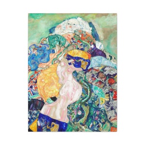 Baby in Cradle, Gustav Klimt, Austrian Painter, Masterpiece, Vintage Painting, Home & Office Decor