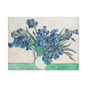 Blue Irises, Vincent Van Gogh, Dutch Painter, Masterpiece, Vintage Painting, Classical Flower Painting, Home & Office Decor
