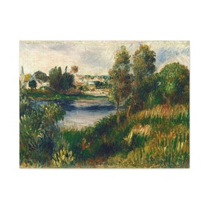 Landscape at Vétheuil, Pierre-Auguste Renoir, French Art, Masterpiece, Famous Painting, Canvas Wall Art, Home & Office Decor