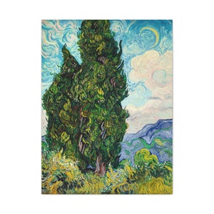 Cypresses , Vincent Van Gogh, Dutch Painter, Masterpiece, Vintage Painting, Home & Office decor