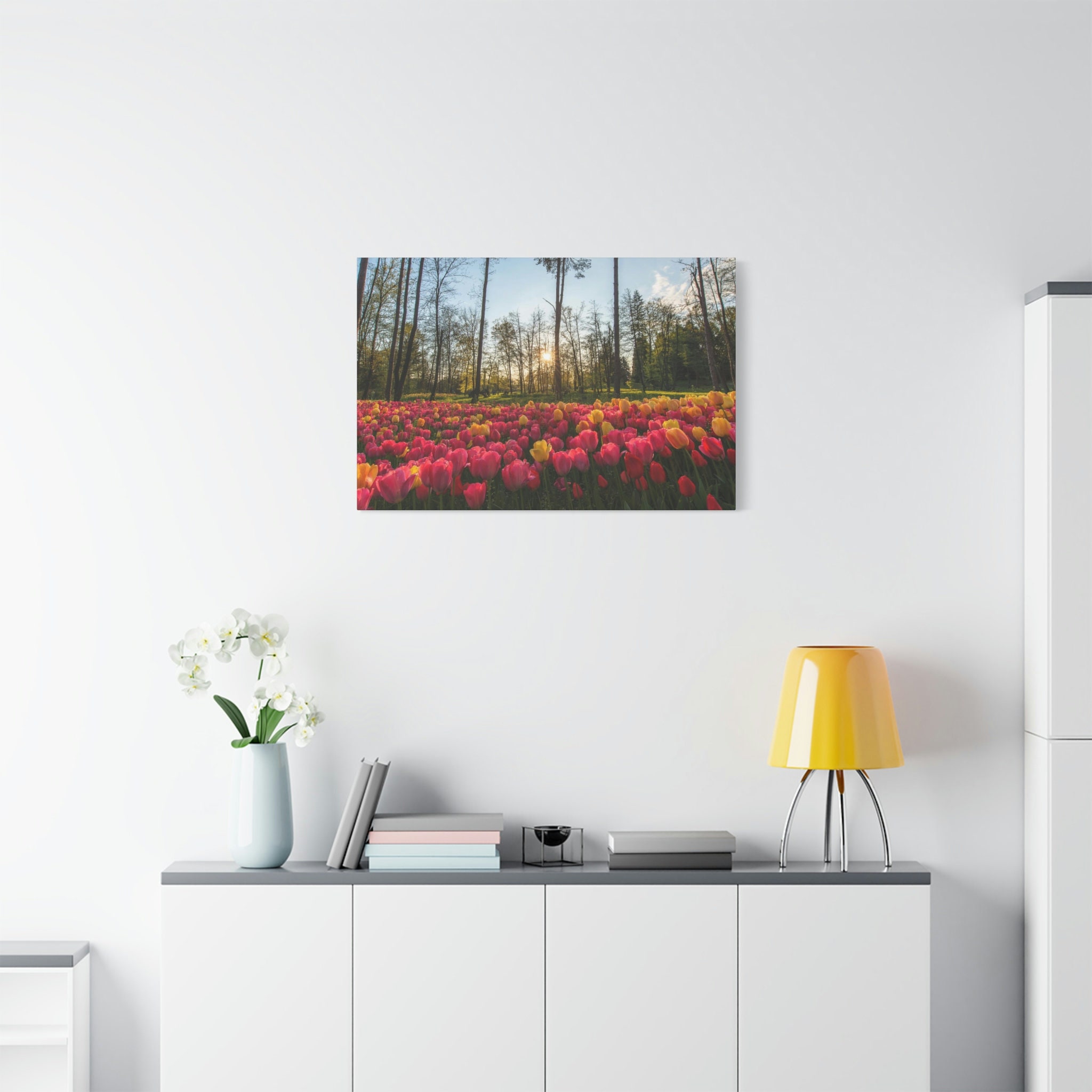 Tulip Field Canvas Print Wall Decor, Canvas Art Home Decor Canvas Wall ...