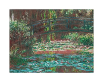 Monet Lily Pond Canvas Print Wall Decor, Vintage Canvas Art Home Decor Canvas Wall Art Print Listo para colgar Pintura famosa Obra maestra