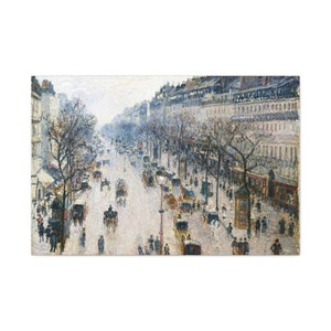 French Theater Square, Paris, Camille Pissarro, Danish-French Impressionist, Vintage Art, Classical Art, Home and Office Decor