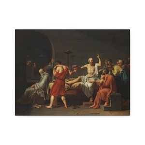 The Death of Socrates, Jacques-Louis David, Masterpieces, Wall Art, Home and Office Décor, Neoclassical Painting