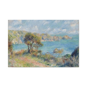 View at Guernsey, Pierre-Auguste Renoir, French Art, Masterpiece, Famous Painting, Canvas Wall Art, Home & Office Decor