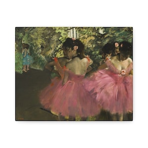 Dancers in Pink, Degas, Impressionist Wall Art, Canvas Vintage Art, French Painting, Home & Office Décor