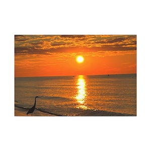 Sunrise Orange, Beach Sunset, Sunrise Photos, Wall Art, Canvas Art, Home & Office Décor
